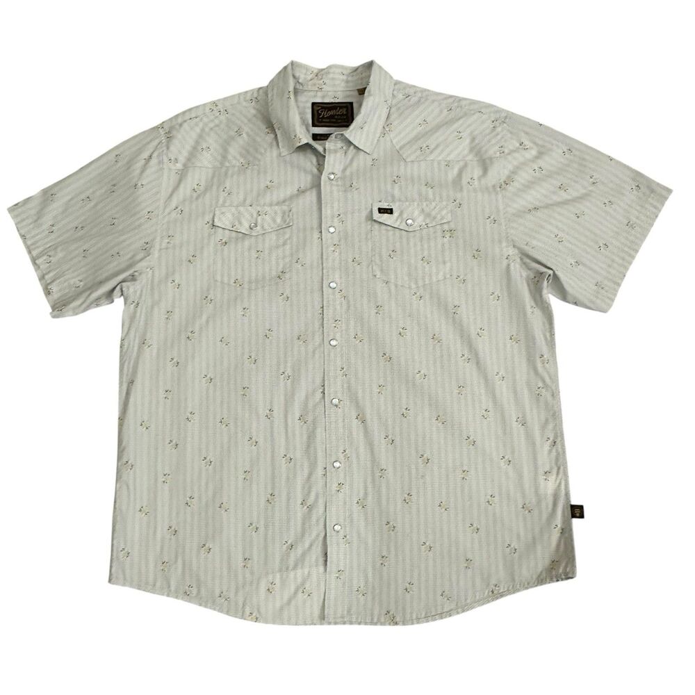 Howler Brothers H-Bar-B Snapshirt Shirt Mens XXL Floral Geometric Western